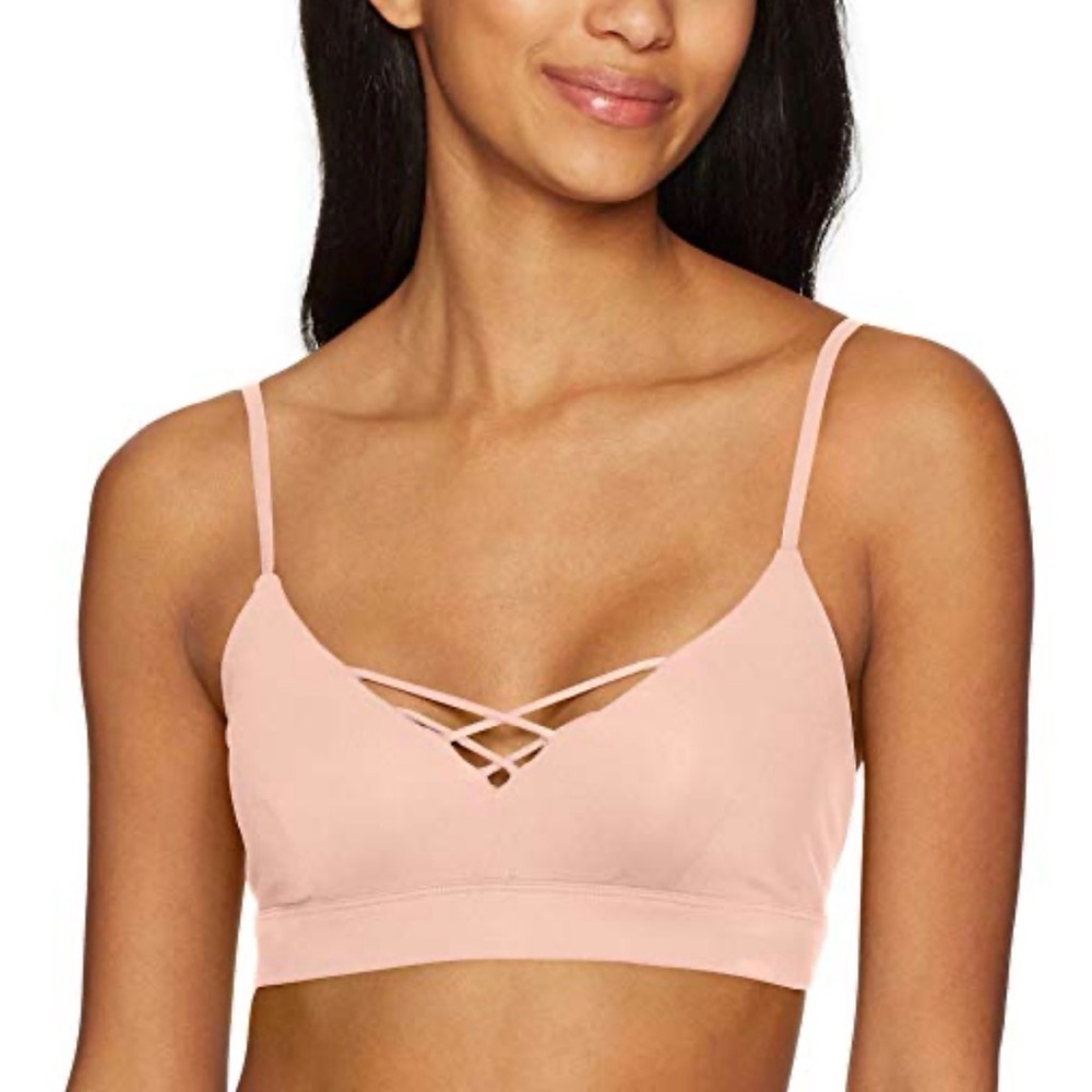 ALO Women's Interlace Pink Bralette, Small